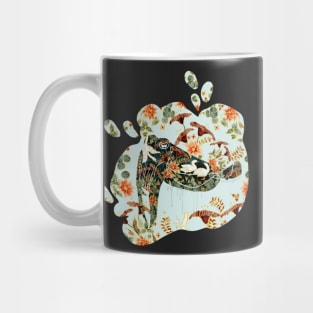 Art Nouveau Floral Cuttlefish Surface Design Mug